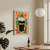 Guinness Drink Illustration Poster - Premium Semi - Glossy Poster - Mounted Framed Poster - The House Of BLOC