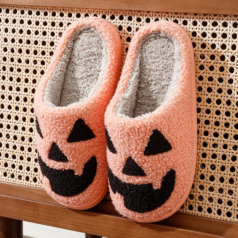 Halloween Pumpkin Home Slippers - The House Of BLOC