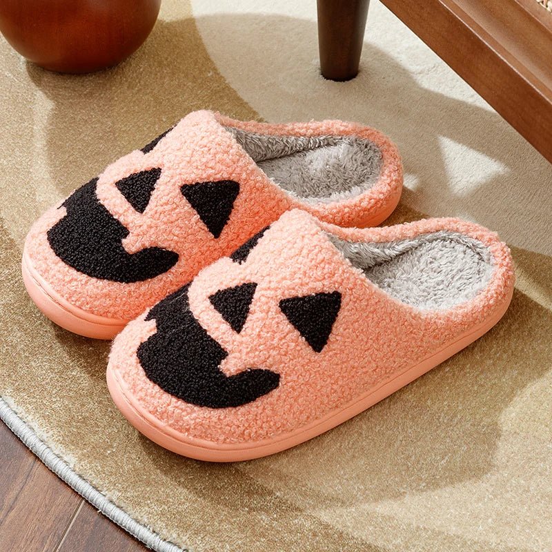 Halloween Pumpkin Home Slippers - The House Of BLOC