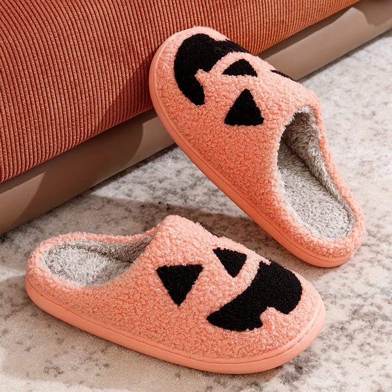 Halloween Pumpkin Home Slippers - The House Of BLOC