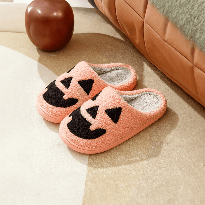 Halloween Pumpkin Home Slippers - The House Of BLOC