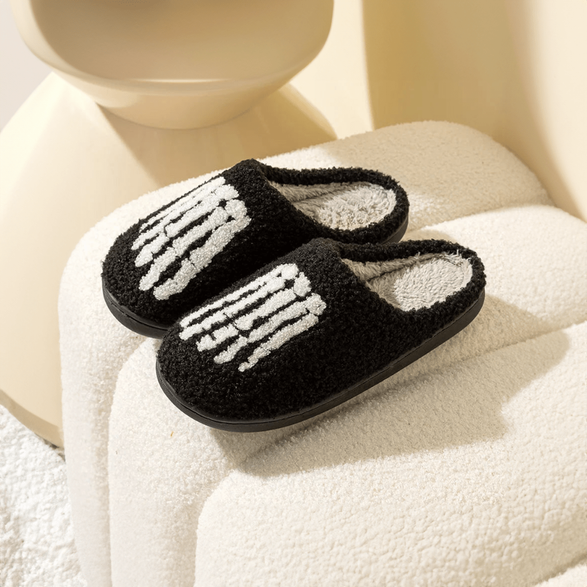 Halloween Skeleton Toes Home Slippers - The House Of BLOC