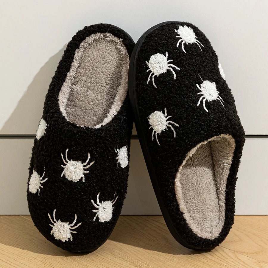 Halloween Spiders Cosy Home Slippers - The House Of BLOC