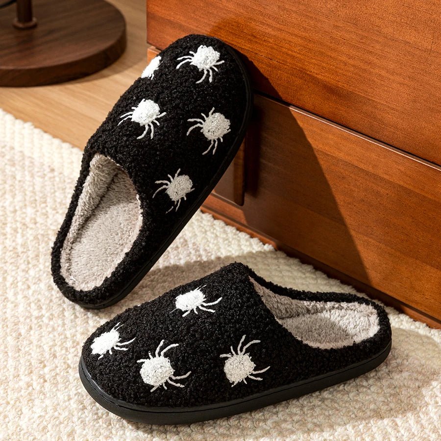 Halloween Spiders Cosy Home Slippers - The House Of BLOC