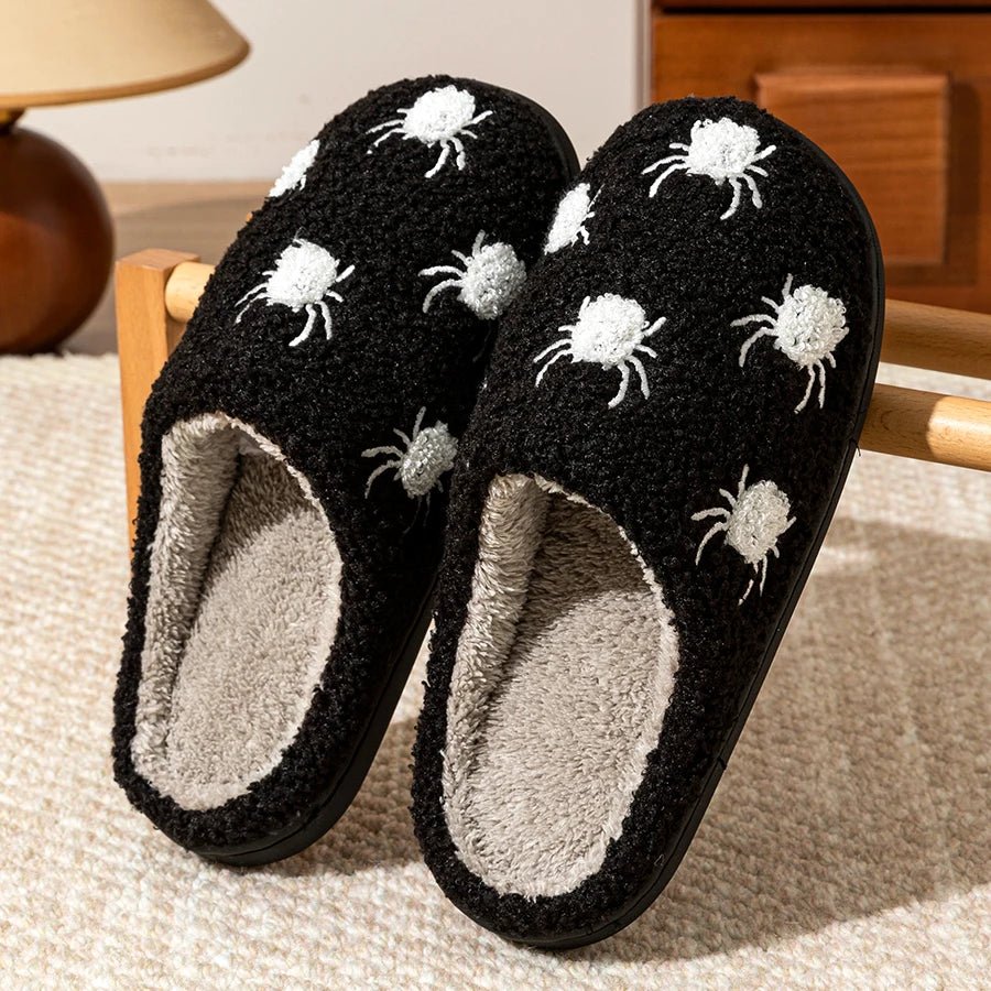 Halloween Spiders Cosy Home Slippers - The House Of BLOC