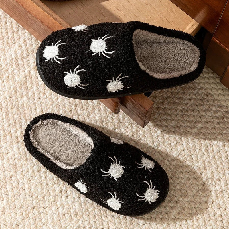 Halloween Spiders Cosy Home Slippers - The House Of BLOC