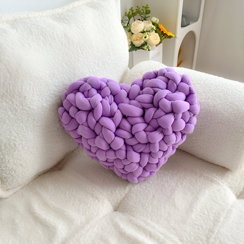 Hand Woven Love Heart Throw Cushion - The House Of BLOC