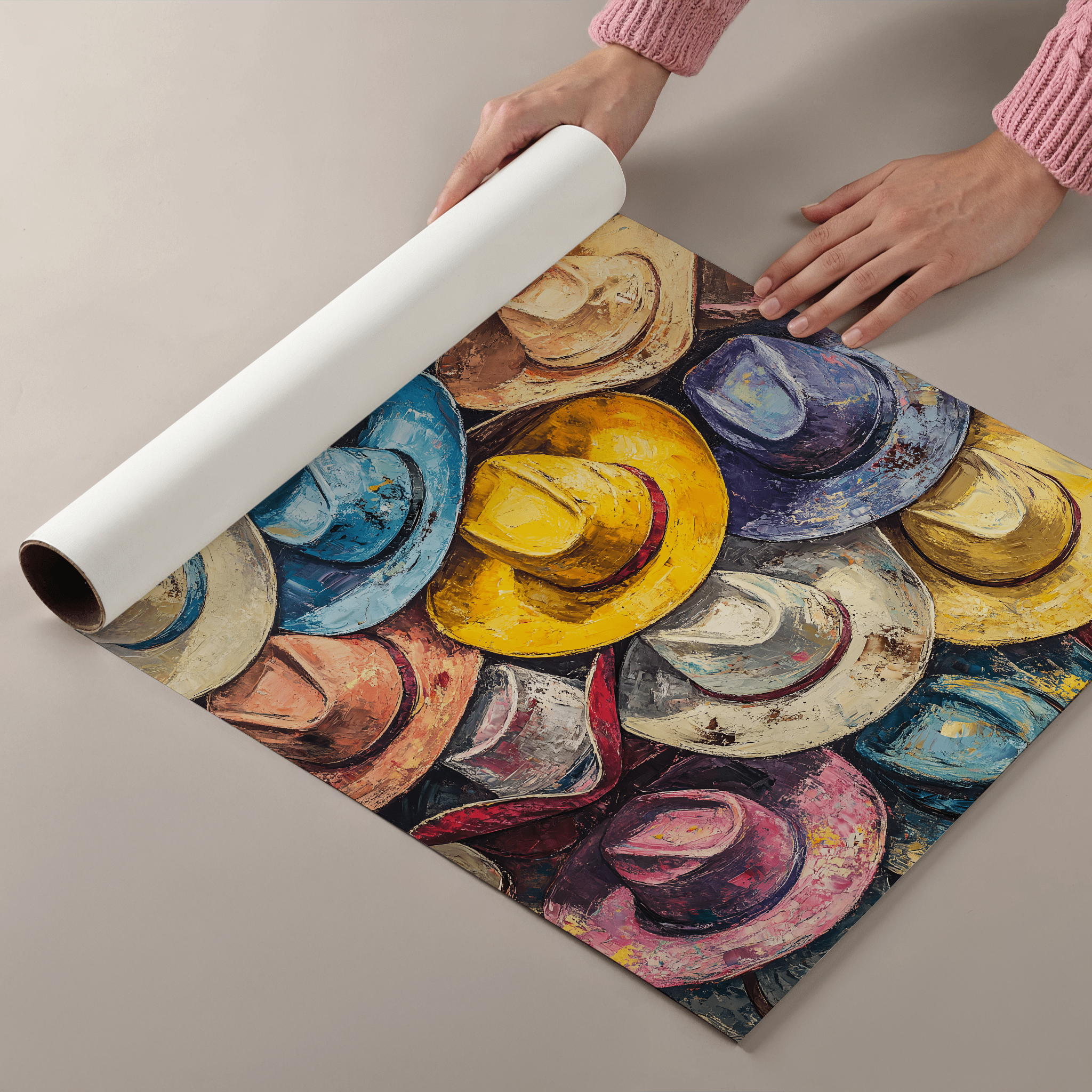 Hat Parade - Premium Semi - Glossy Poster - The House Of BLOC