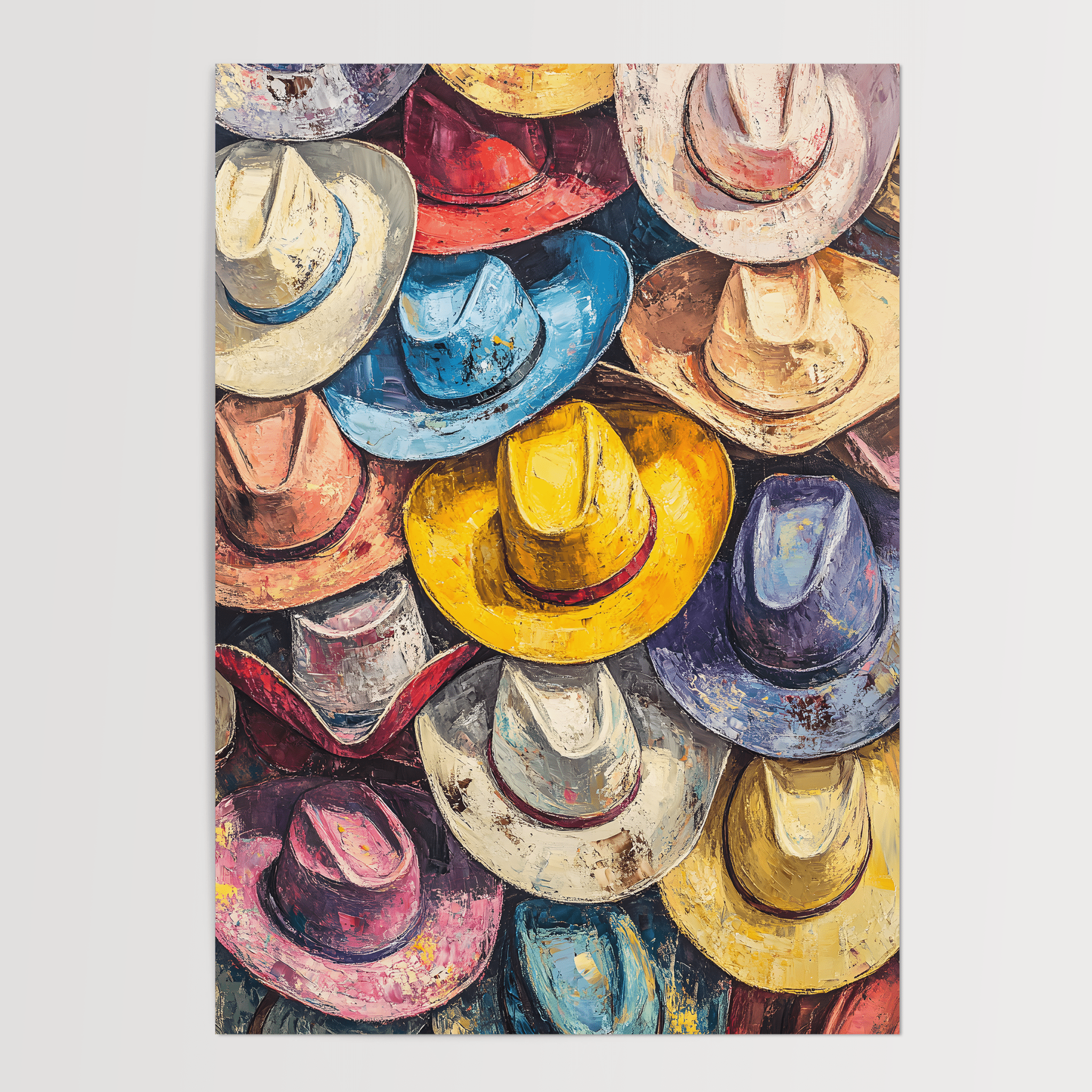 Hat Parade - Premium Semi - Glossy Poster - The House Of BLOC