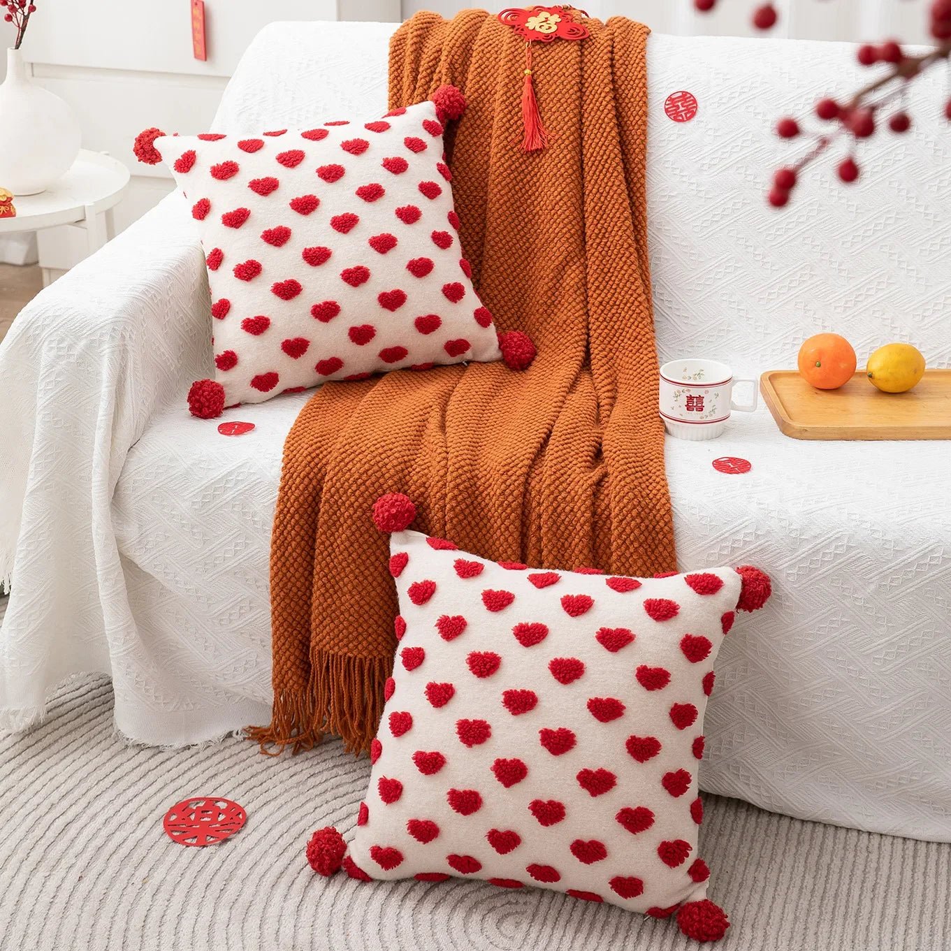 Heart Design Valentine's Cushion - The House Of BLOC