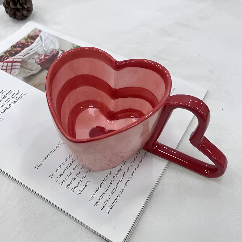 Heart Shape Porcelain Coffee Mug - The House Of BLOC