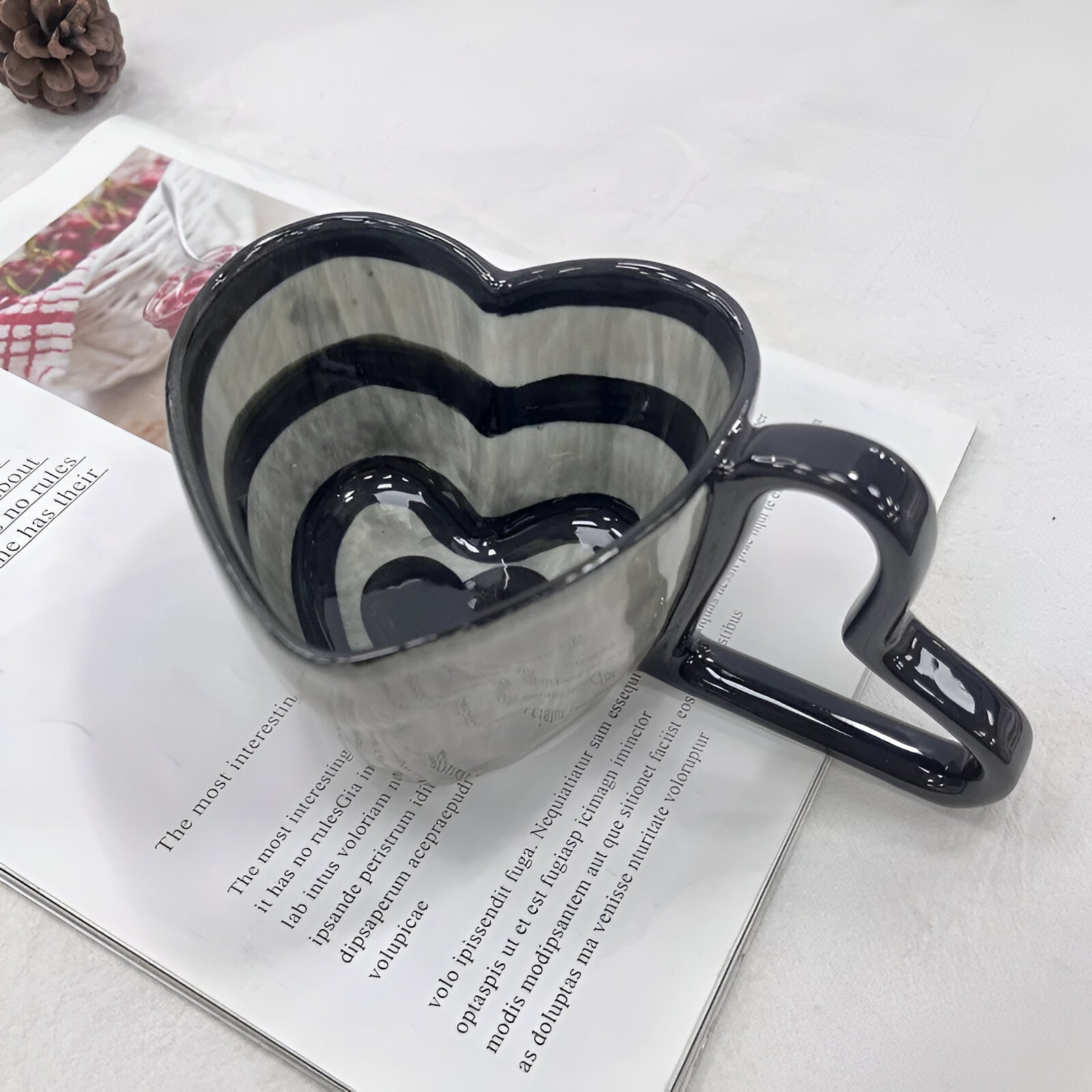 Heart Shape Porcelain Coffee Mug - The House Of BLOC