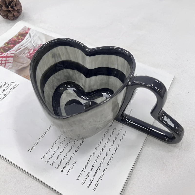 Heart Shape Porcelain Coffee Mug - The House Of BLOC
