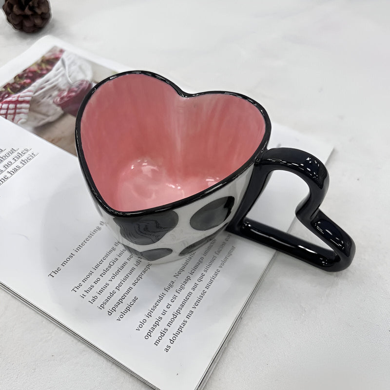 Heart Shape Porcelain Coffee Mug - The House Of BLOC