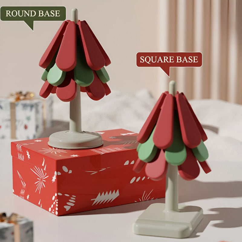 Heat Resistant Christmas Tree Coaster Set - The House Of BLOC