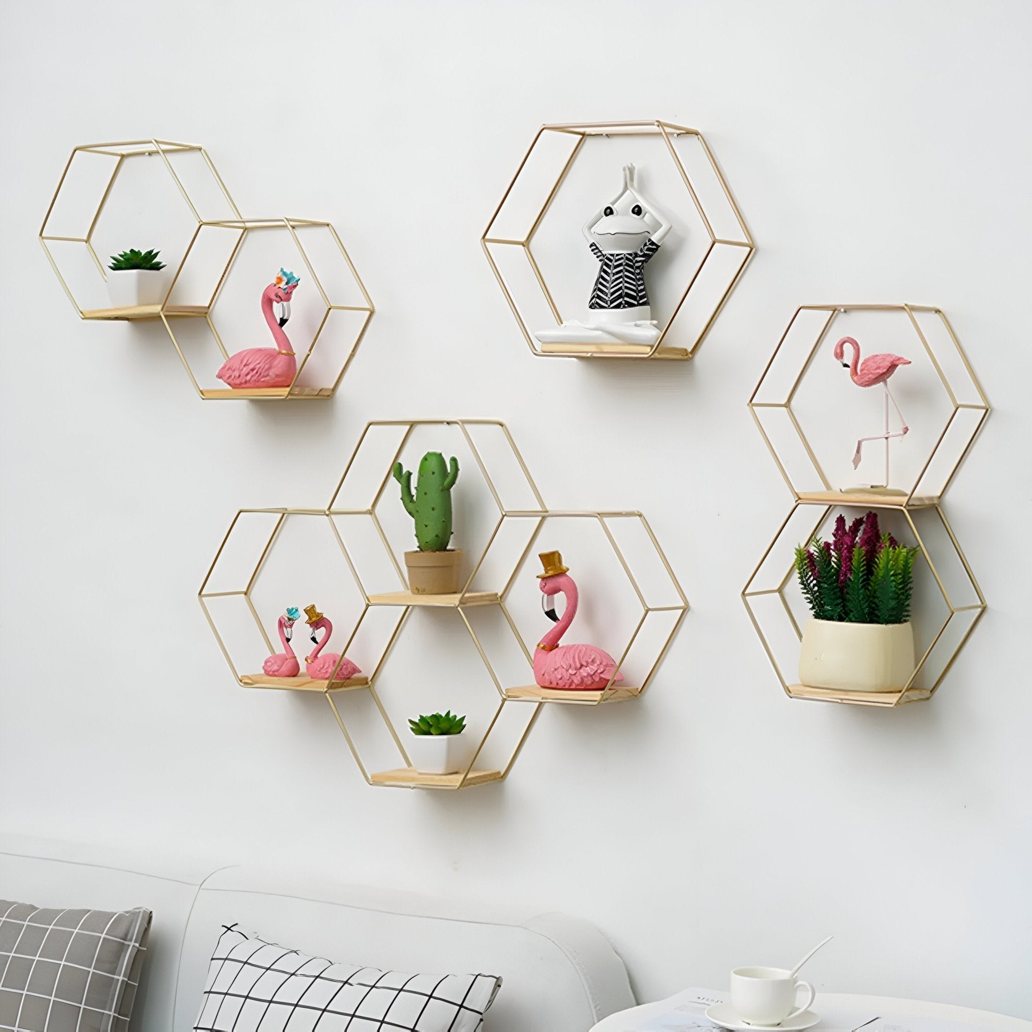 Hexagon Shaped Floating Wall Shelves - The House Of BLOC