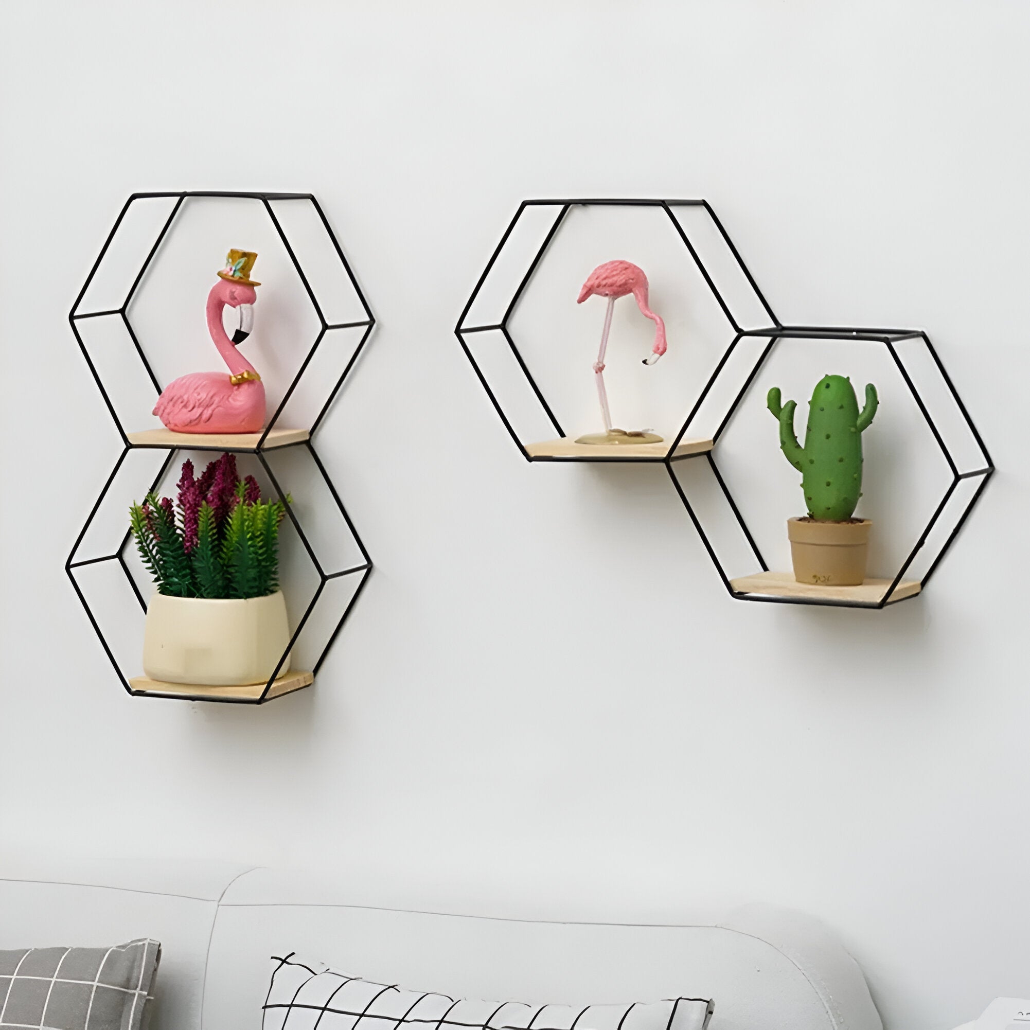Hexagon Shaped Floating Wall Shelves - The House Of BLOC