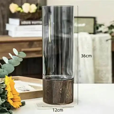 Hydroponic Wood & Glass Vase - The House Of BLOC