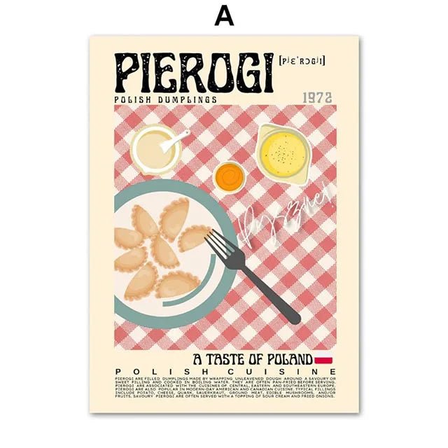 International Food Art Canvas Posters - The House Of BLOC