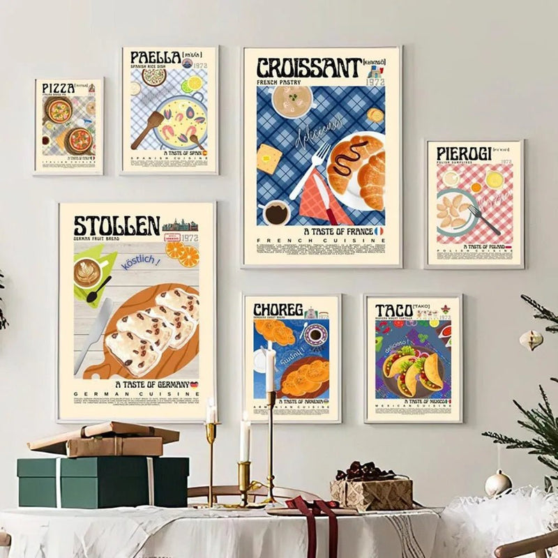 International Food Art Canvas Posters - The House Of BLOC