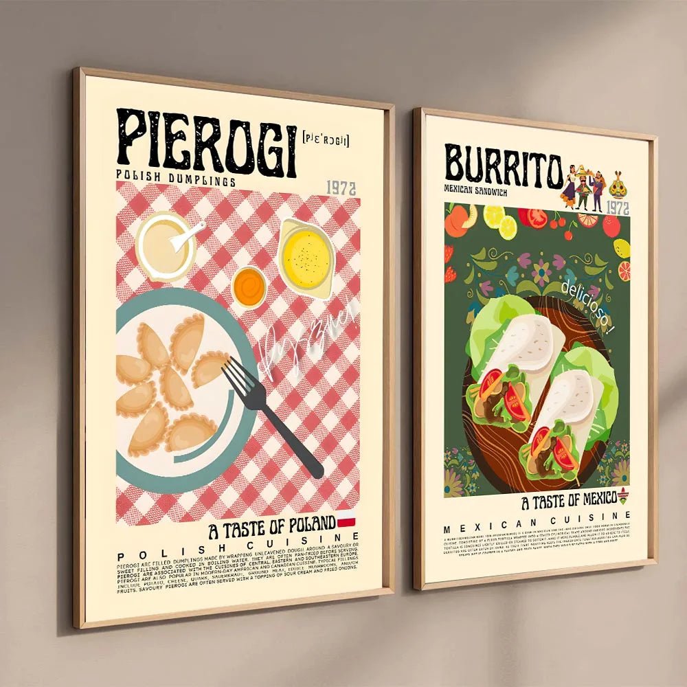 International Food Art Canvas Posters - The House Of BLOC