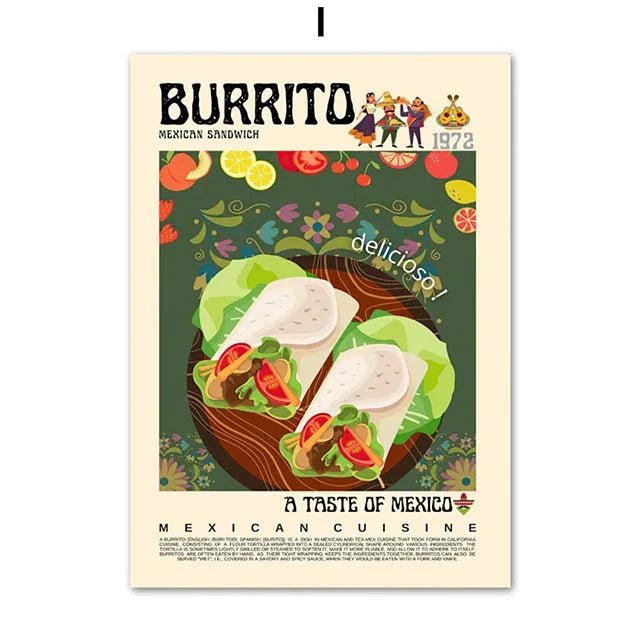 International Food Art Canvas Posters - The House Of BLOC