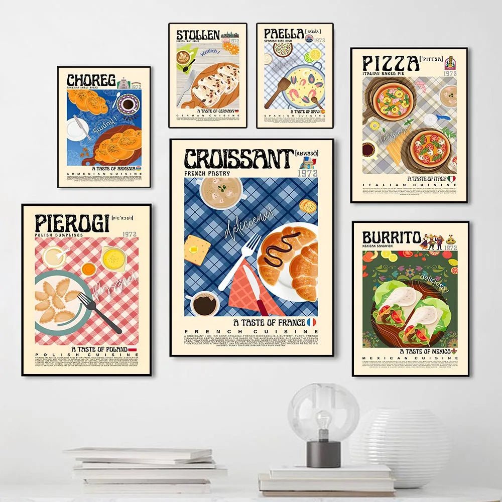 International Food Art Canvas Posters - The House Of BLOC