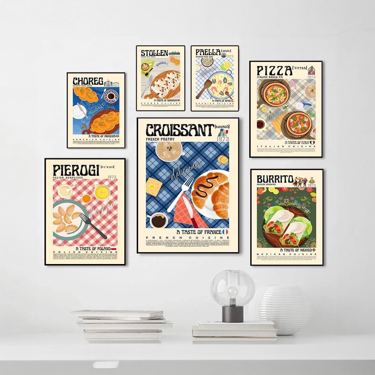 International Food Art Canvas Posters - The House Of BLOC