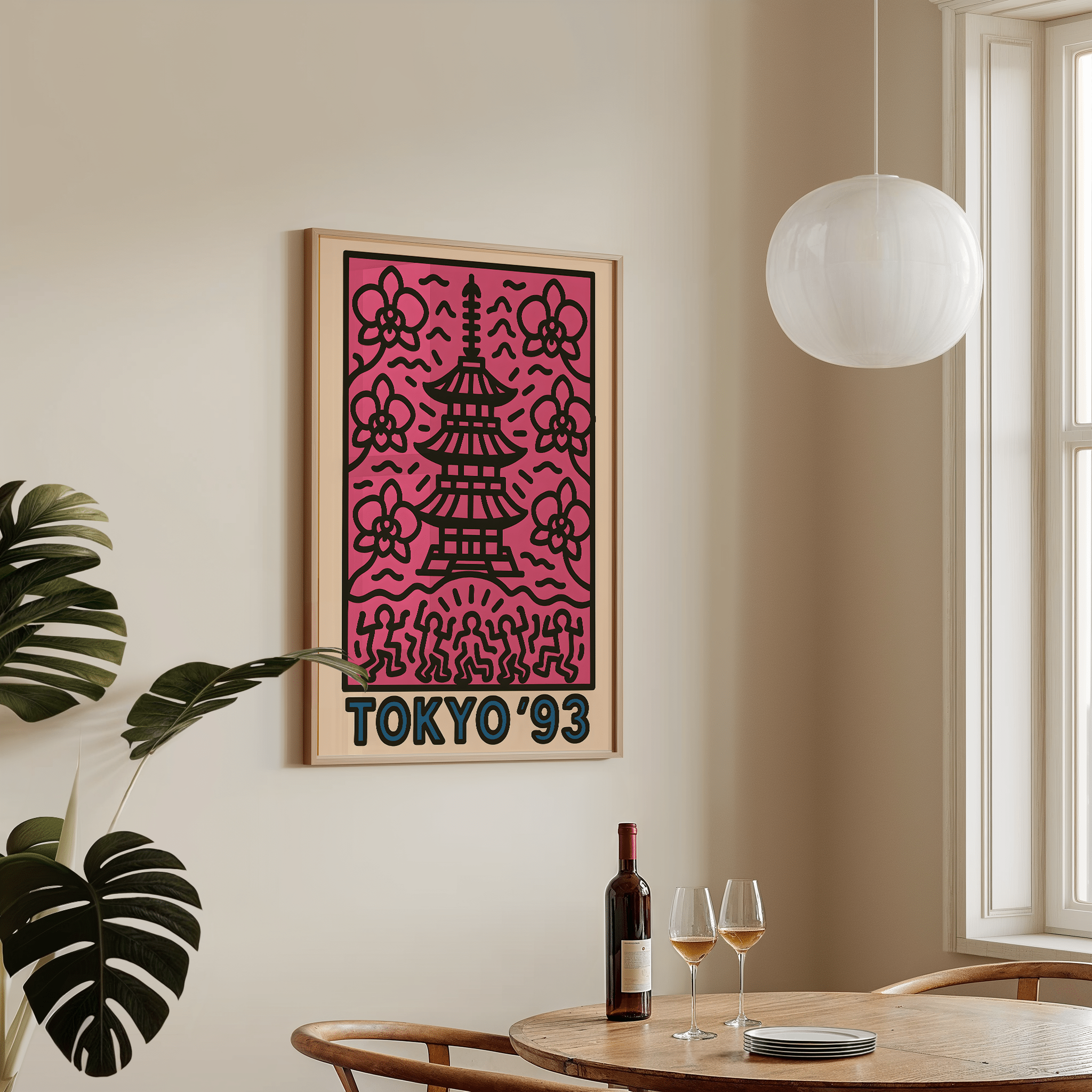 Japan Tokyo Poster - Keith Haring Inspired - Premium Semi - Glossy Poster - The House Of BLOC