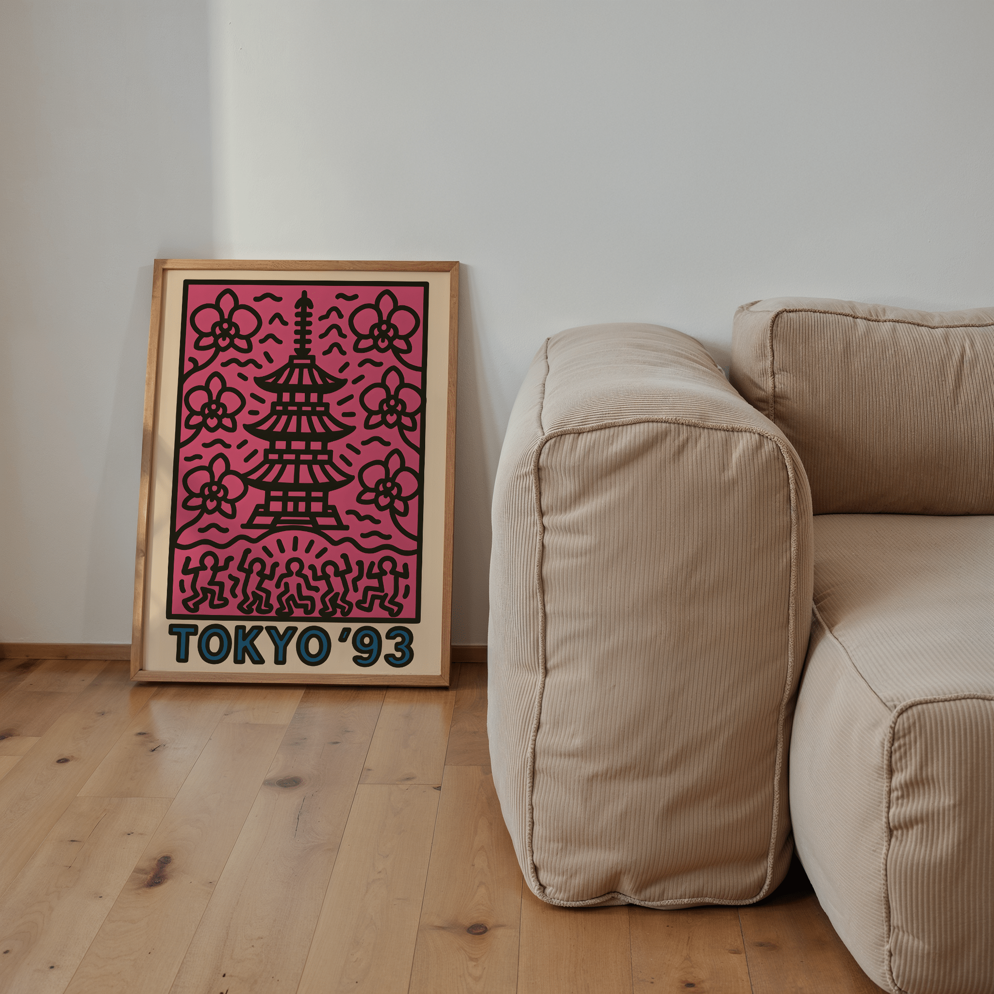 Japan Tokyo Poster - Keith Haring Inspired - Premium Semi - Glossy Poster - The House Of BLOC
