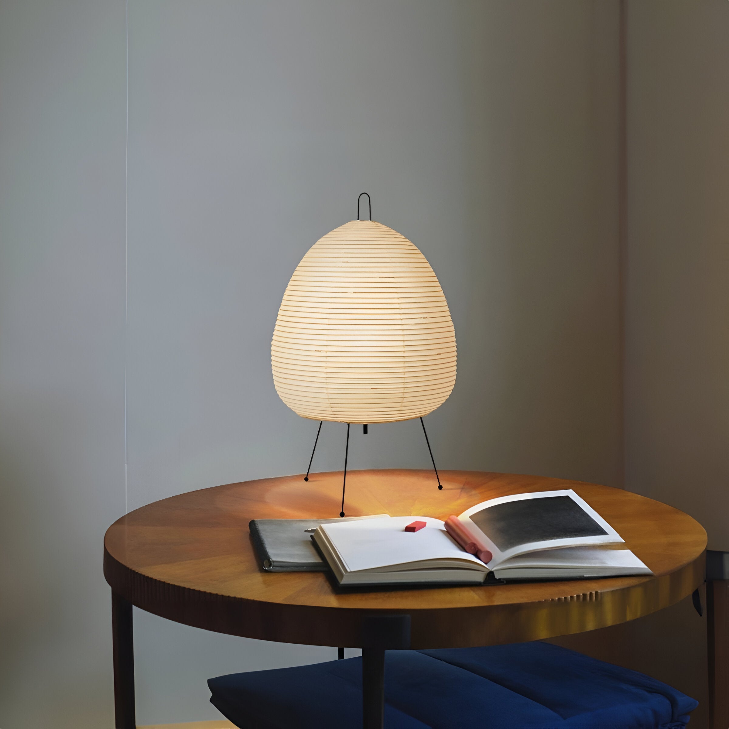 Japanese Design Wabi-Sabi Printed Rice Table Lamp