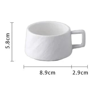 Japanese Style Rock Sand Ceramic Coffee Cup Set - The House Of BLOC