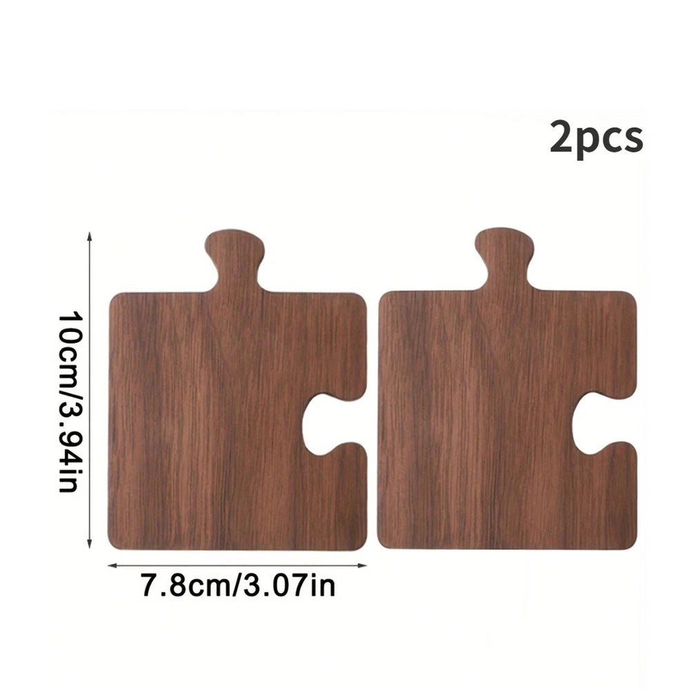 Jigsaw Shape Walnut Wood Coaster Set - The House Of BLOC