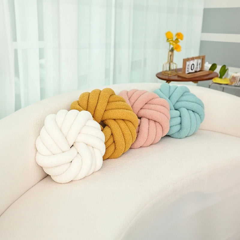 Lamb's Wool Knotted Throw Cushion - The House Of BLOC