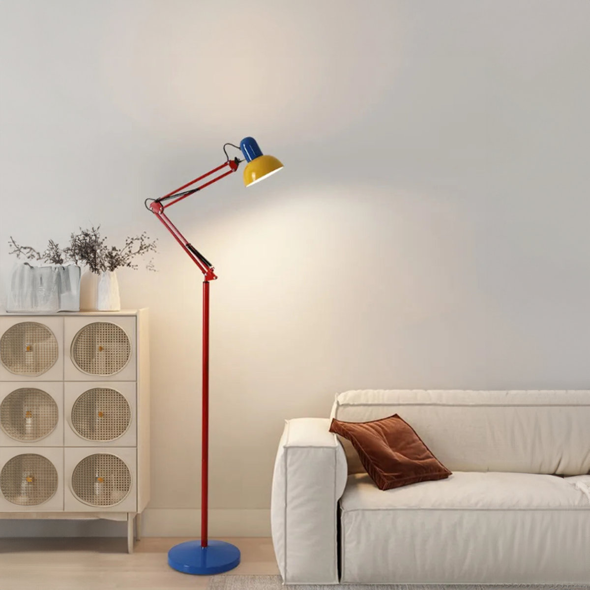 Industrial Telescopic Arm Floor & Table Lamp