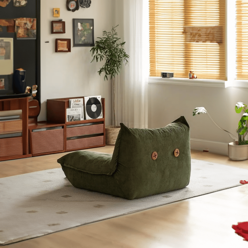 Lazy Corduroy Lounge Cushion Chair - The House Of BLOC