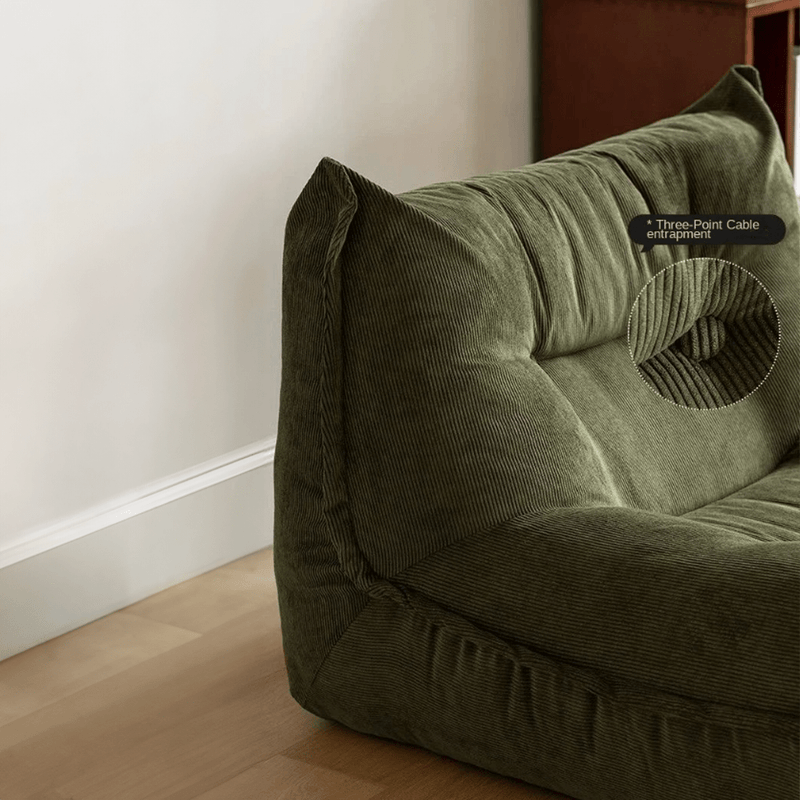 Lazy Corduroy Lounge Cushion Chair - The House Of BLOC