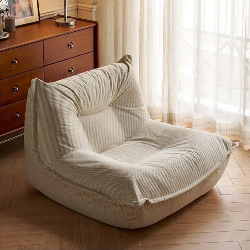 Lazy Corduroy Lounge Cushion Chair - The House Of BLOC