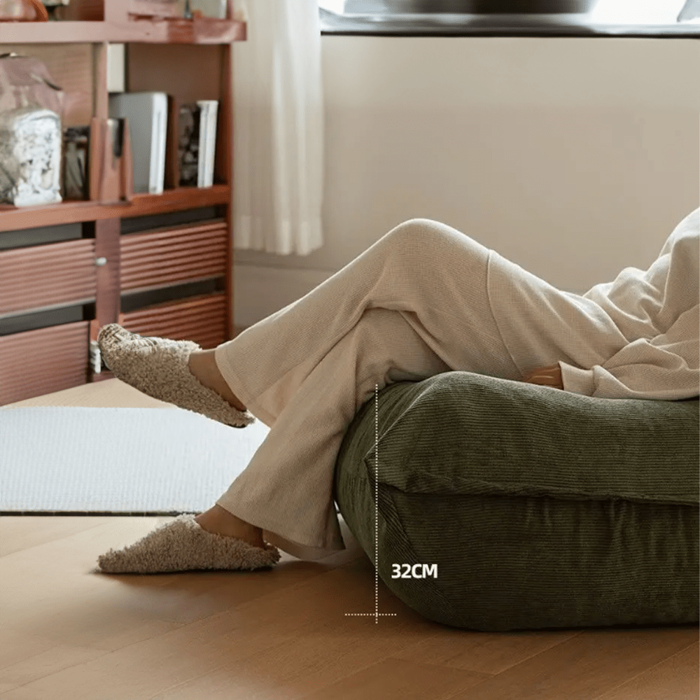 Lazy Corduroy Lounge Cushion Chair - The House Of BLOC