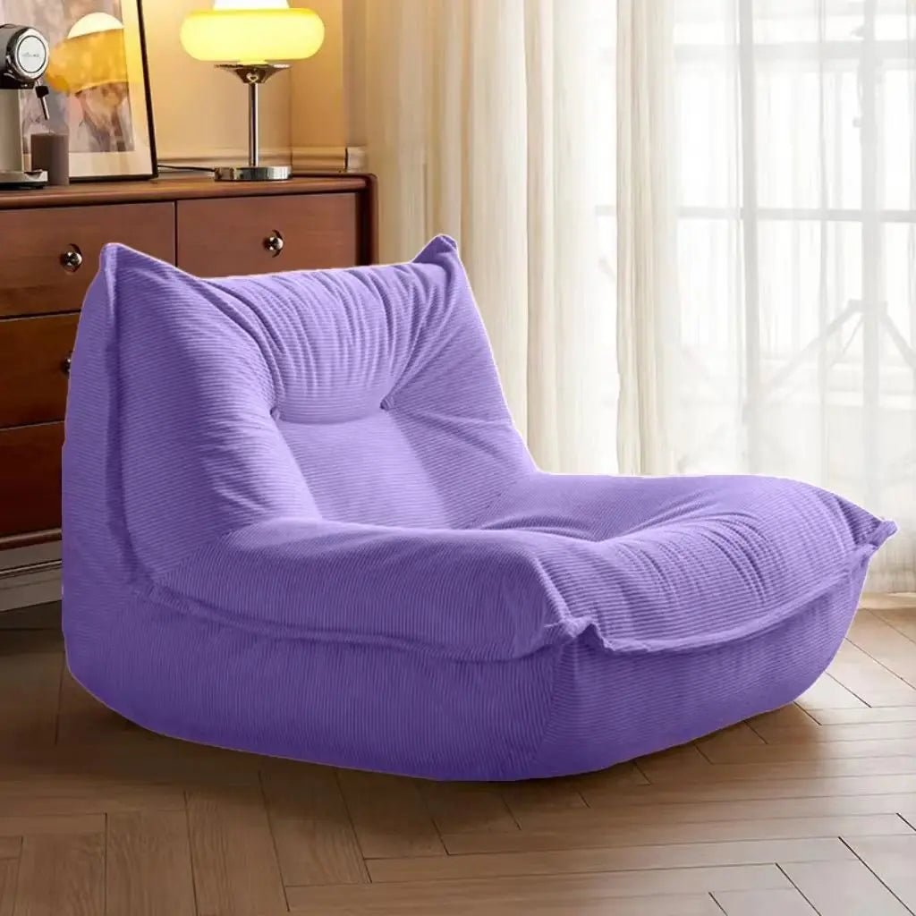 Lazy Corduroy Lounge Cushion Chair - The House Of BLOC