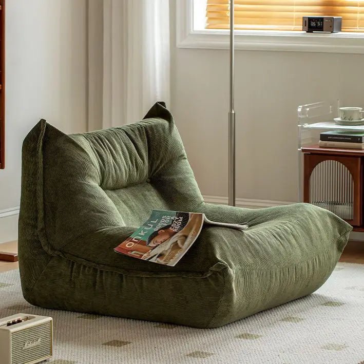 Lazy Corduroy Lounge Cushion Chair - The House Of BLOC