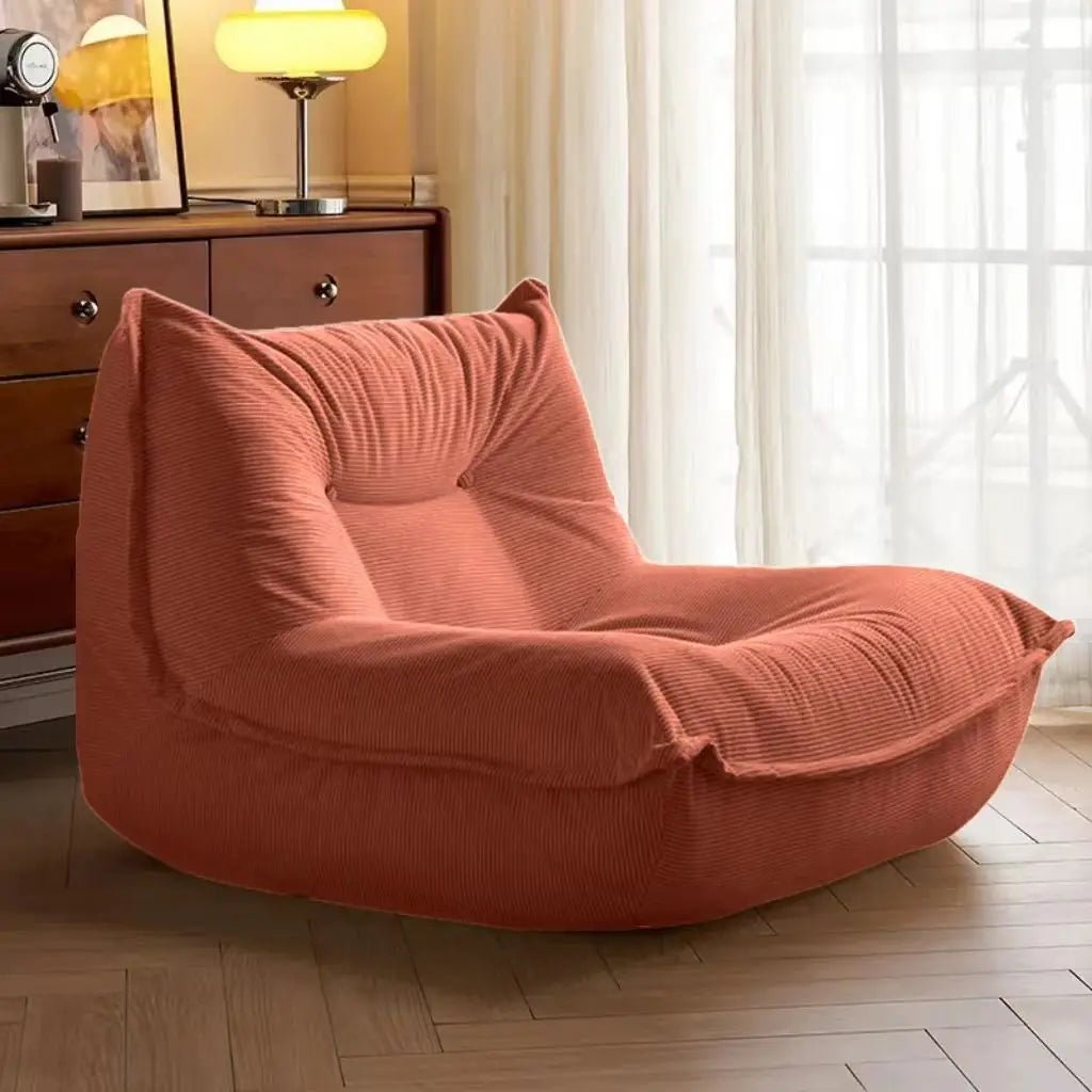 Lazy Corduroy Lounge Cushion Chair - The House Of BLOC