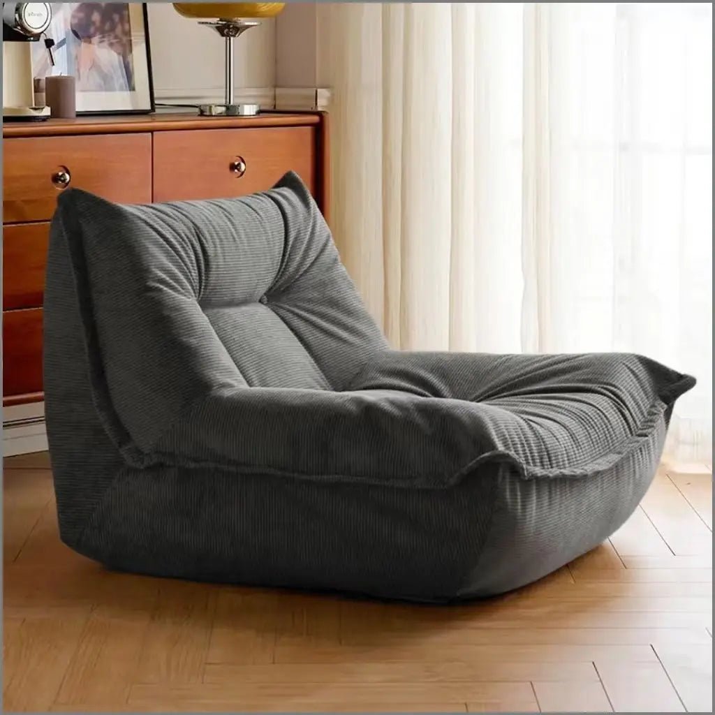 Lazy Corduroy Lounge Cushion Chair - The House Of BLOC