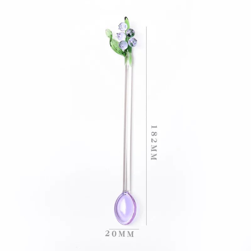 Lily Of The Valley Long Handle Dessert Spoon - The House Of BLOC