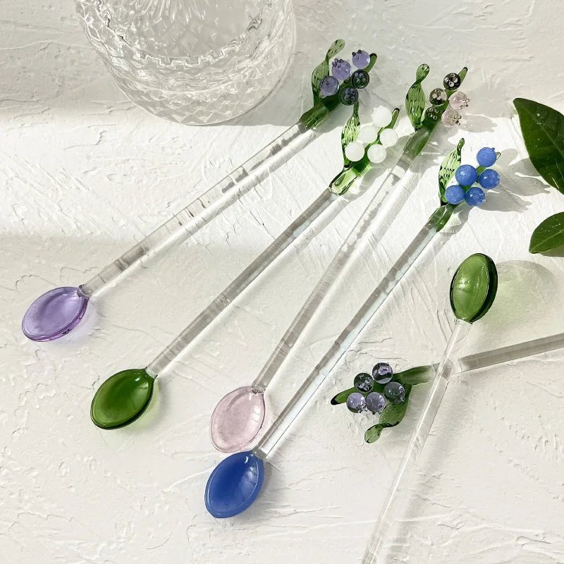 Lily Of The Valley Long Handle Dessert Spoon - The House Of BLOC