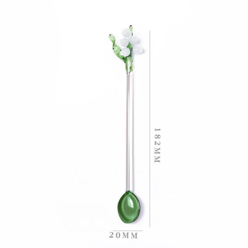 Lily Of The Valley Long Handle Dessert Spoon - The House Of BLOC