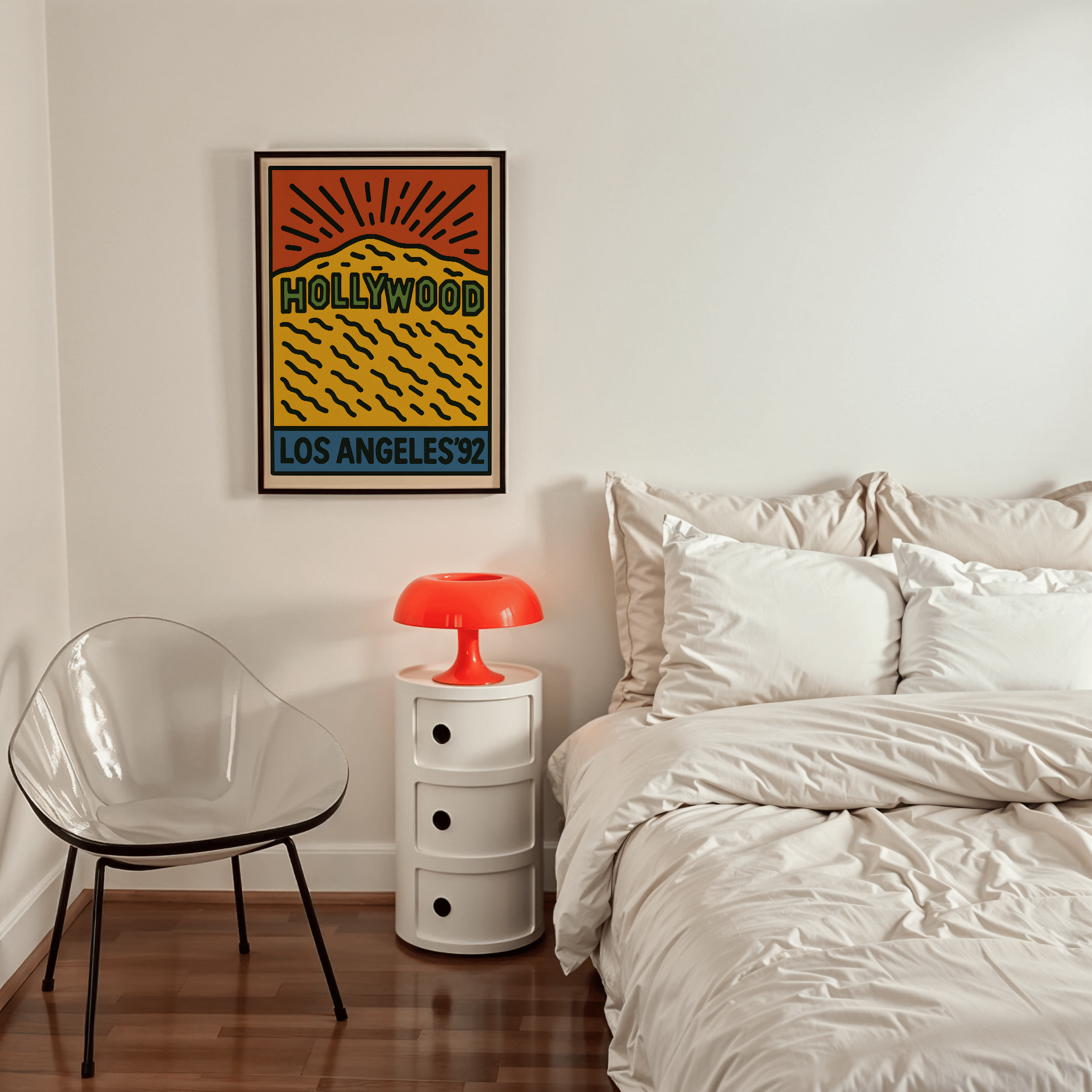 Los Angeles Hollywood Poster - Keith Haring Inspired - Premium Semi - Glossy Poster - The House Of BLOC