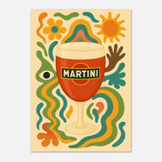 Martini Drink Illustration Poster - Premium Semi - Glossy Poster - The House Of BLOC