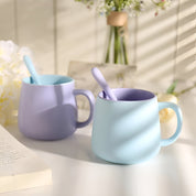 Matte Colour Clash Coffee Mug & Spoon - The House Of BLOC