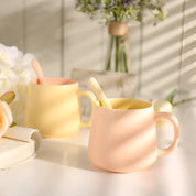 Matte Colour Clash Coffee Mug & Spoon - The House Of BLOC